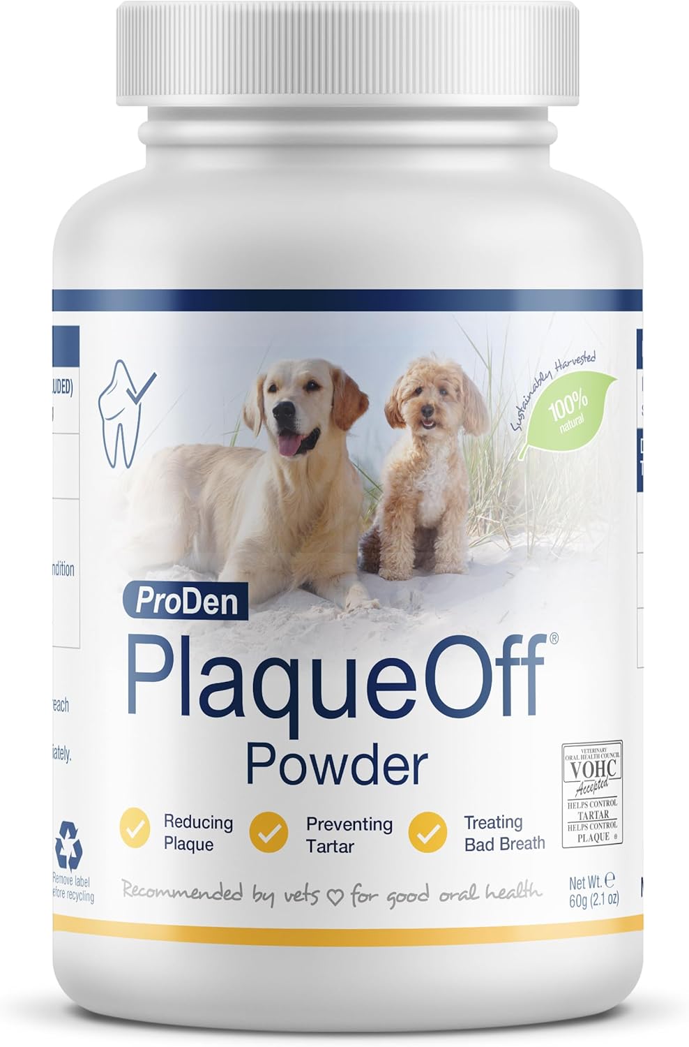 ProDen PlaqueOff Powder for Pets – Cat & Dog Oral Care, 60 g