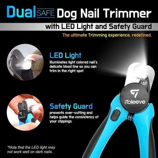 LED Dog & Cat Nail Clipper – Illuminated Pet Nail Trimmer with Quick Sensor