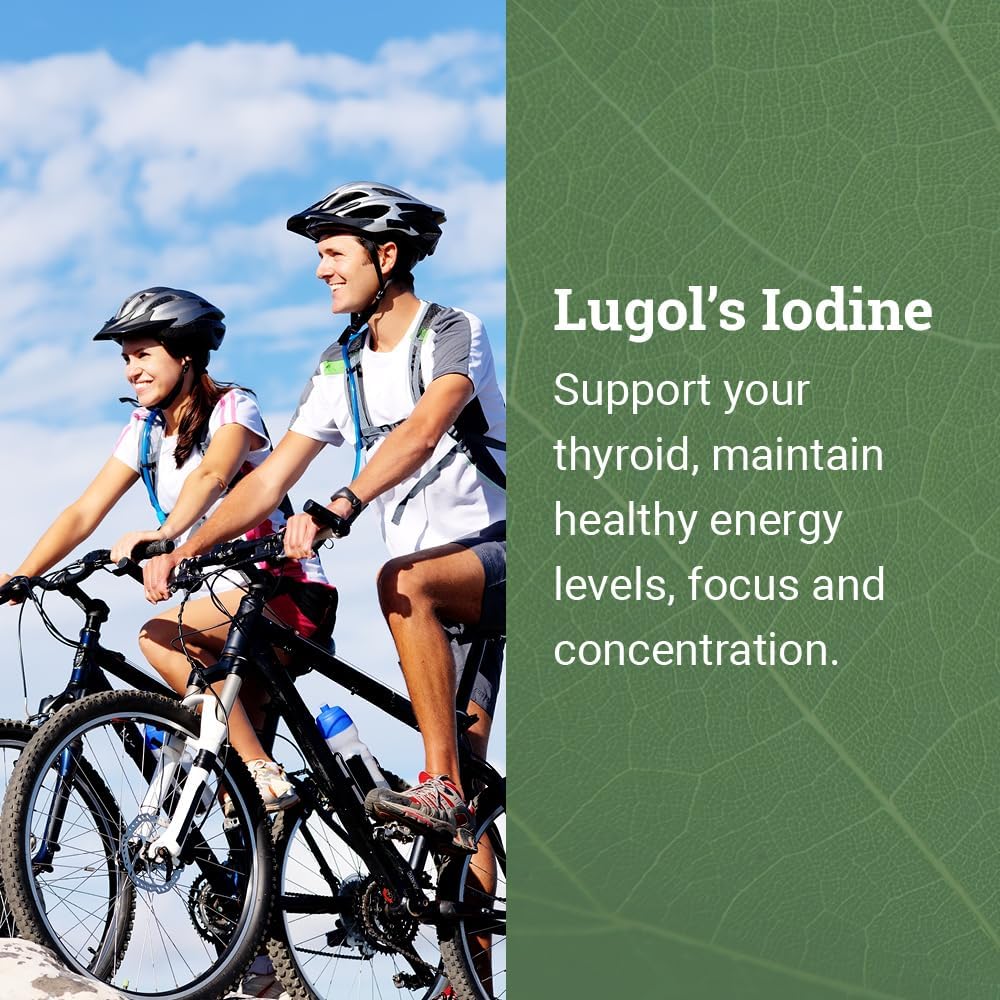 Organic Lugol's Iodine 2% Solution – Iodine & Potassium Iodide Liquid Drops, 2 oz, 395 Servings, Non-GMO