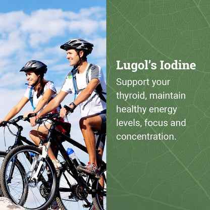 Organic Lugol's Iodine 2% Solution – Iodine & Potassium Iodide Liquid Drops, 2 oz, 395 Servings, Non-GMO