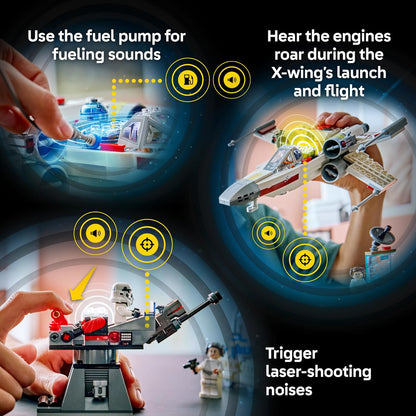 LEGO Star Wars SMART Play Luke’s Red Five X-Wing Set – Interactive SMART Brick Toy for Kids 6+, Gift Idea – 75423