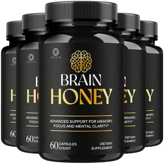 Brain Honey Capsules – Dietary Supplement for Daily Wellness, 300 Count (5pack)