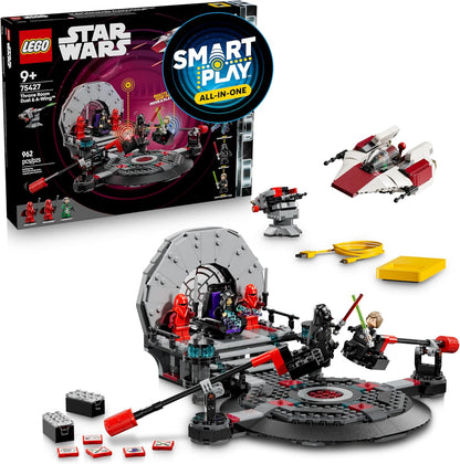 LEGO Star Wars SMART Play Throne Room Duel & A-Wing Set – Interactive SMART Brick Toy for Kids 9+, Gift for Boys & Girls – 75427