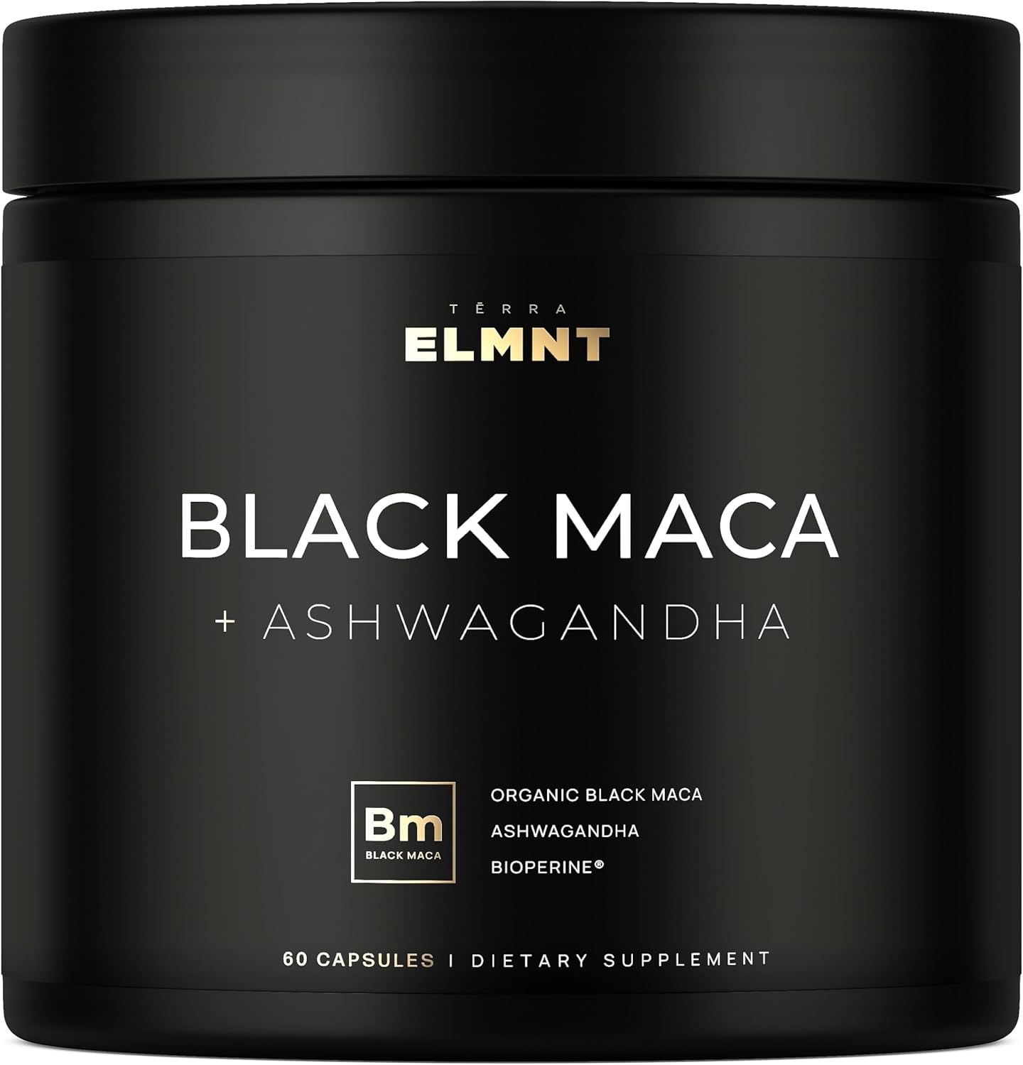 Organic Black Maca Root 40,000mg 40:1 Extract with Ashwagandha – Gelatinized Maca Peruana, High Potency, Capsules