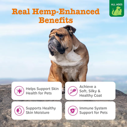 Zesty Paws Alaskan Salmon Oil with Hemp – Omega 3 & 6 Pet Supplement for Dogs & Cats, 32 Fl Oz