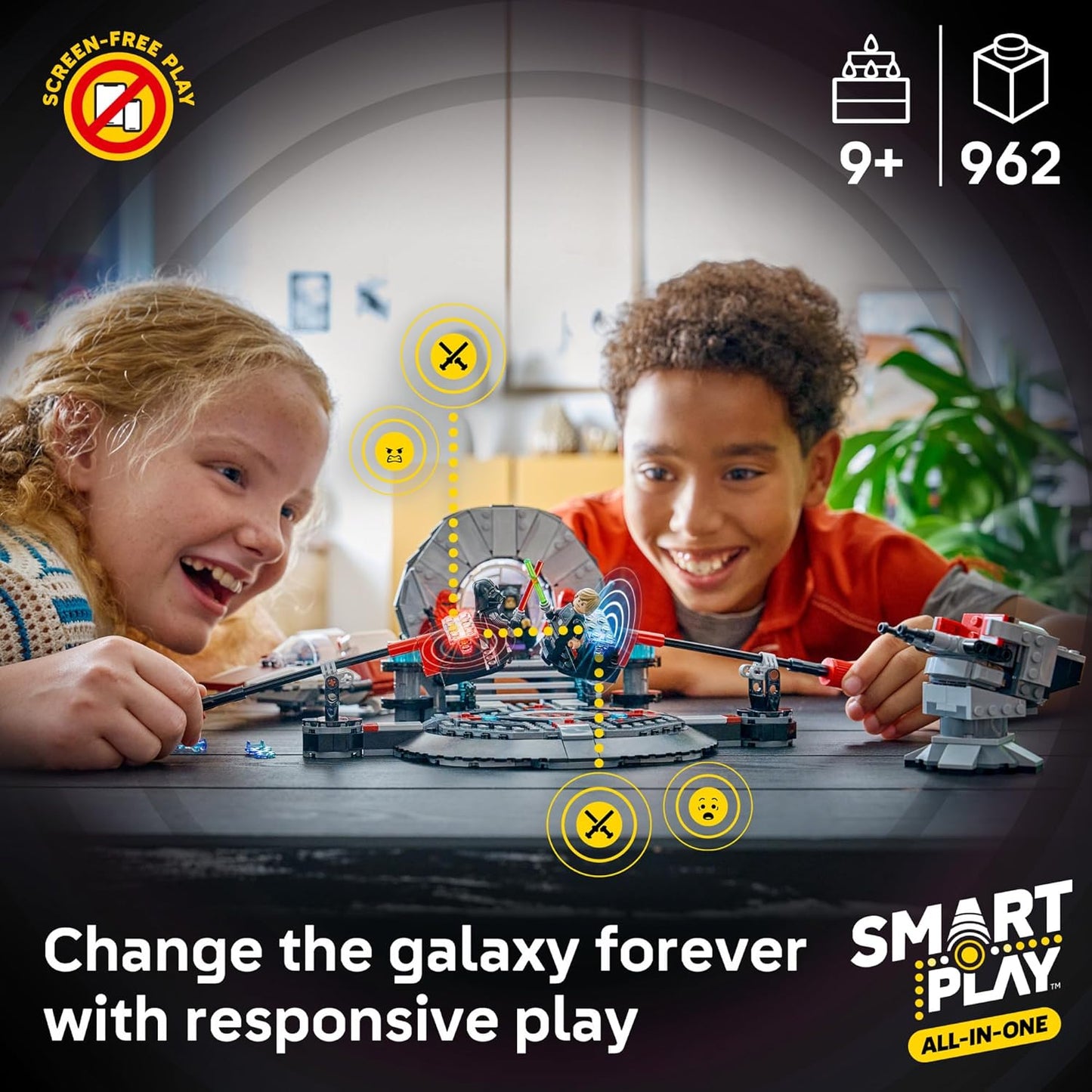 LEGO Star Wars SMART Play Throne Room Duel & A-Wing Set – Interactive SMART Brick Toy for Kids 9+, Gift for Boys & Girls – 75427