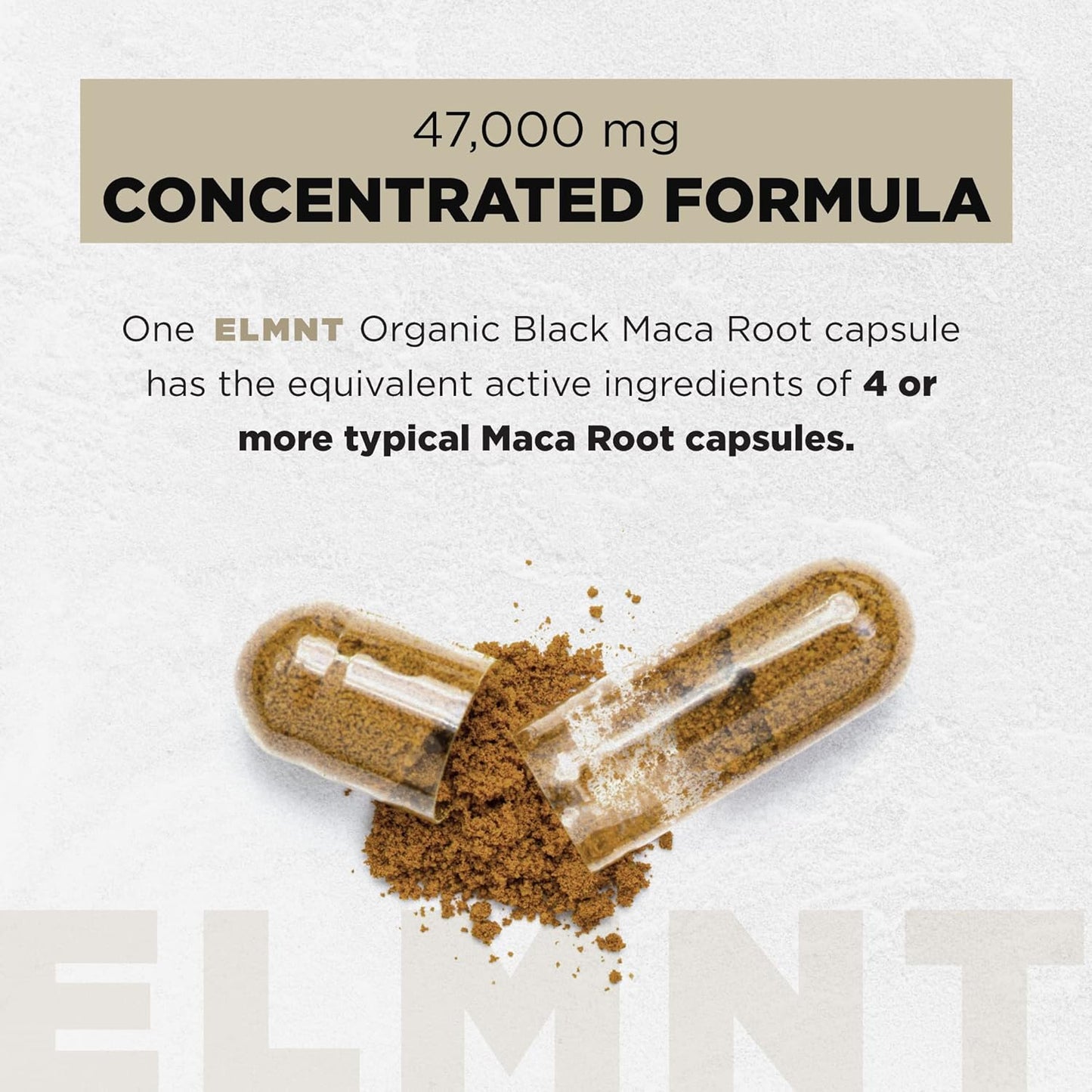 Organic Black Maca Root 40,000mg 40:1 Extract with Ashwagandha – Gelatinized Maca Peruana, High Potency, Capsules