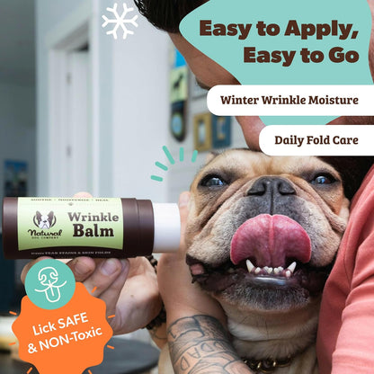 Natural Dog Company Wrinkle Balm – Lick-Safe Skin Care for Dogs, 2 oz Stick