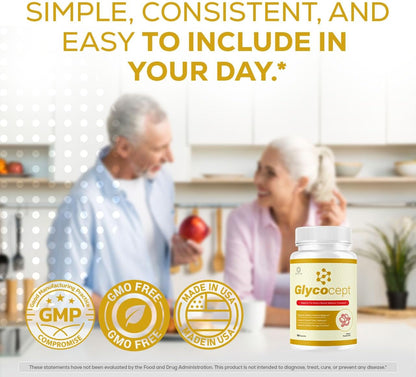 Glycocept Advanced Formula Capsules – Daily Dietary Supplement for General Wellness Support, 120Capsules (60-Day Supply) (Copy)