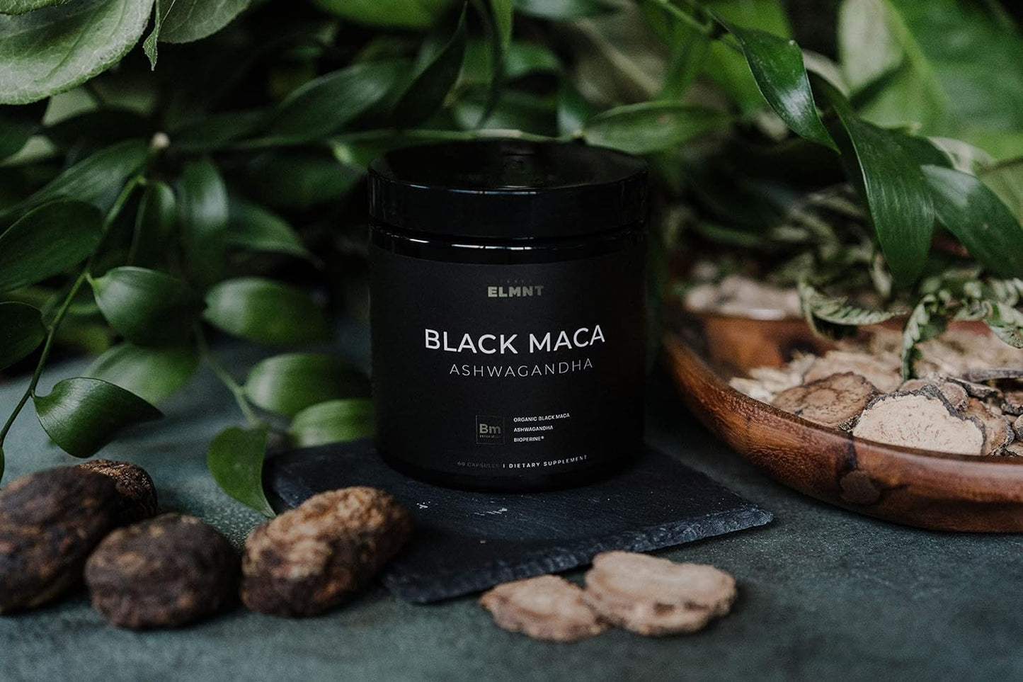 Organic Black Maca Root 40,000mg 40:1 Extract with Ashwagandha – Gelatinized Maca Peruana, High Potency, Capsules