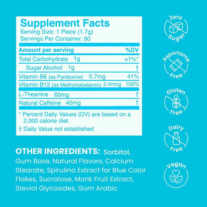 Neuro Energy & Focus Bundle – Peppermint Gum (90ct) + Mints (90ct), Natural Caffeine, L-Theanine & B Vitamins, Sugar-Free