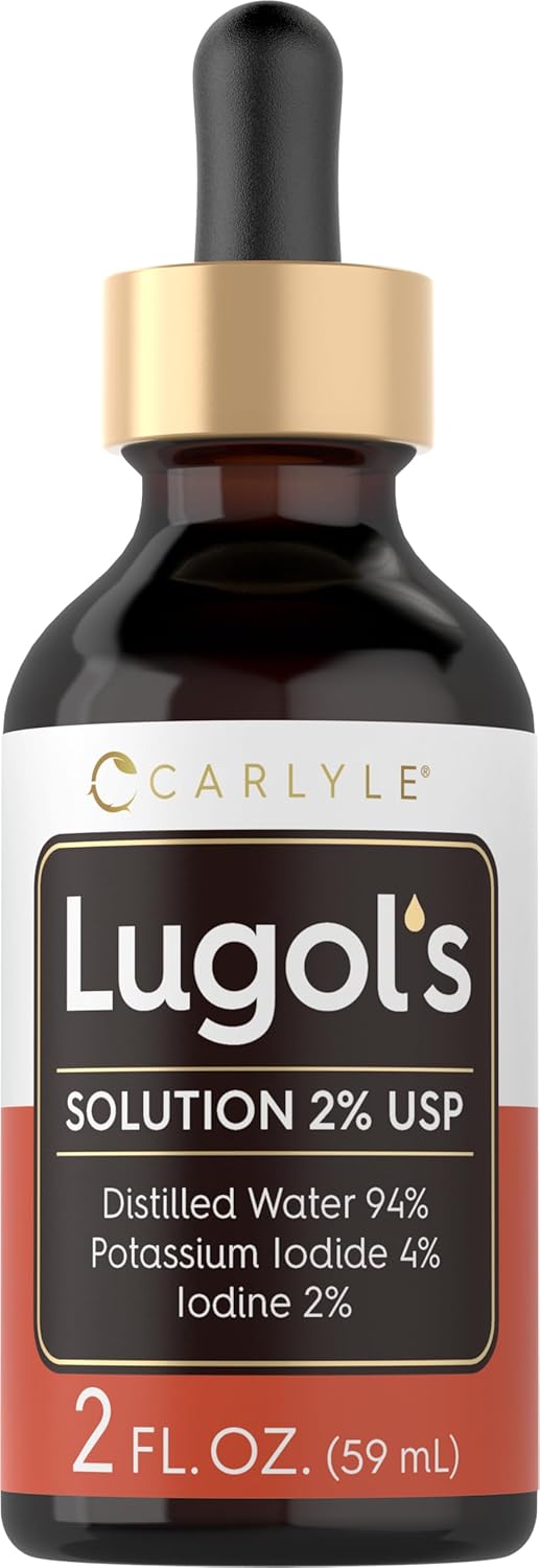 Carlyle Lugol’s Iodine 2% Solution – Iodine & Potassium Iodide Liquid Drops, 2 fl oz