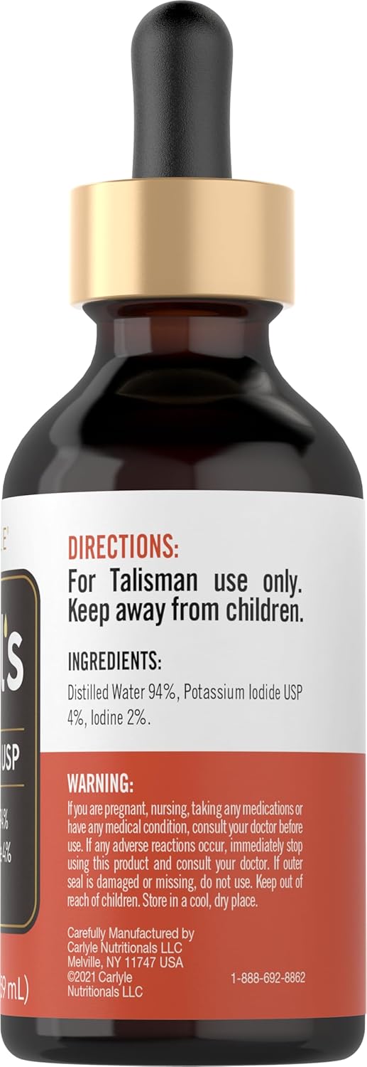 Carlyle Lugol’s Iodine 2% Solution – Iodine & Potassium Iodide Liquid Drops, 2 fl oz