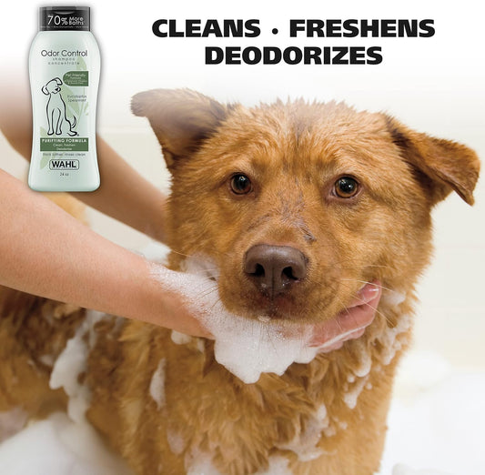 Wahl USA Odor Control Dog Shampoo – Eucalyptus & Spearmint Scent, 24 Oz