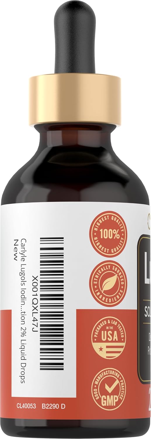 Carlyle Lugol’s Iodine 2% Solution – Iodine & Potassium Iodide Liquid Drops, 2 fl oz