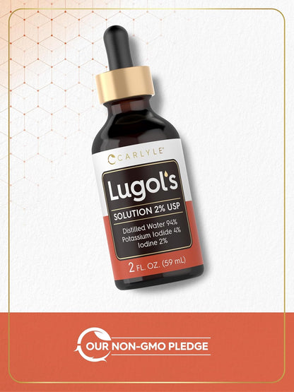 Carlyle Lugol’s Iodine 2% Solution – Iodine & Potassium Iodide Liquid Drops, 2 fl oz