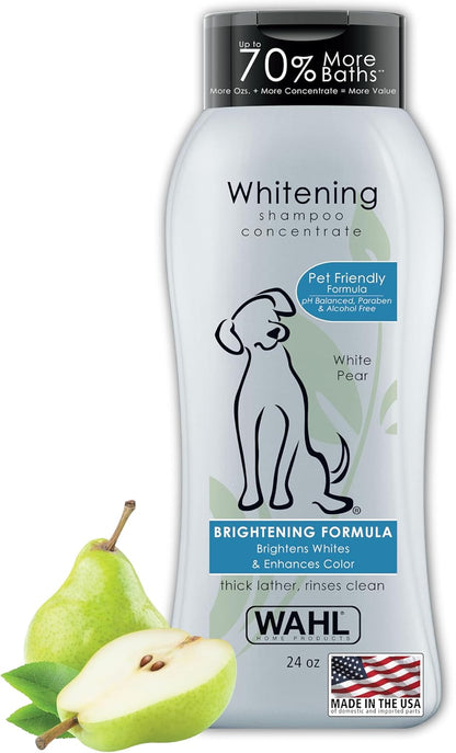 Wahl USA Whitening Dog Shampoo – White Pear Scent, 24 Oz, Pet-Friendly Formula