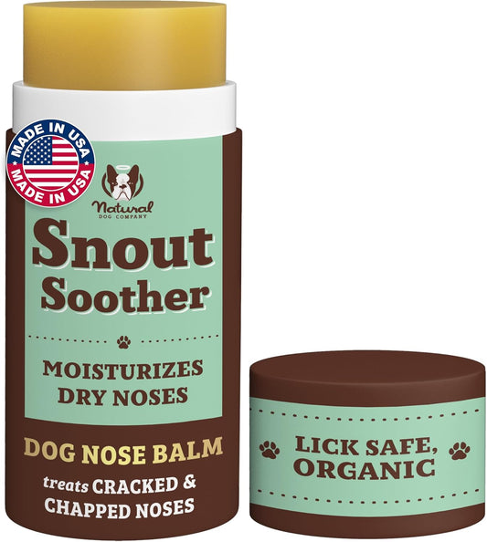 Natural Dog Company Snout Soother Balm – Dog Nose Balm with Coconut Oil & Shea Butter, 2 oz Stick