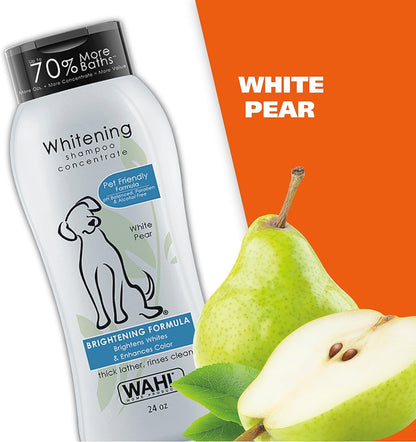 Wahl USA Whitening Dog Shampoo – White Pear Scent, 24 Oz, Pet-Friendly Formula