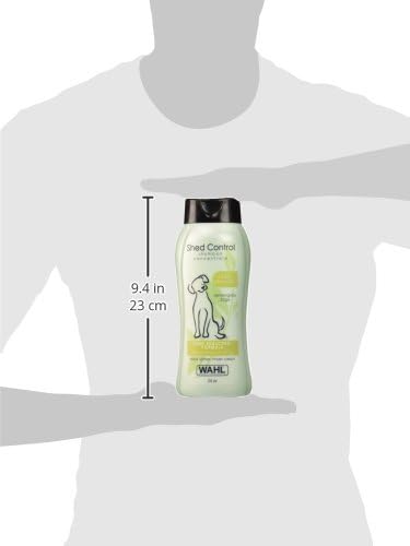 Wahl USA Shed Control Dog Shampoo – Lemongrass & Sage Scent, Oatmeal & Aloe, 24 Oz  Safe Description: