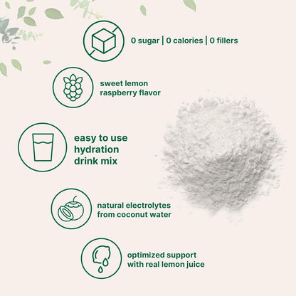 Micro Ingredients Electrolyte Powder, 2 lbs (139 Servings) | Lemon Raspberry Flavor | No Sugar, Keto Friendly