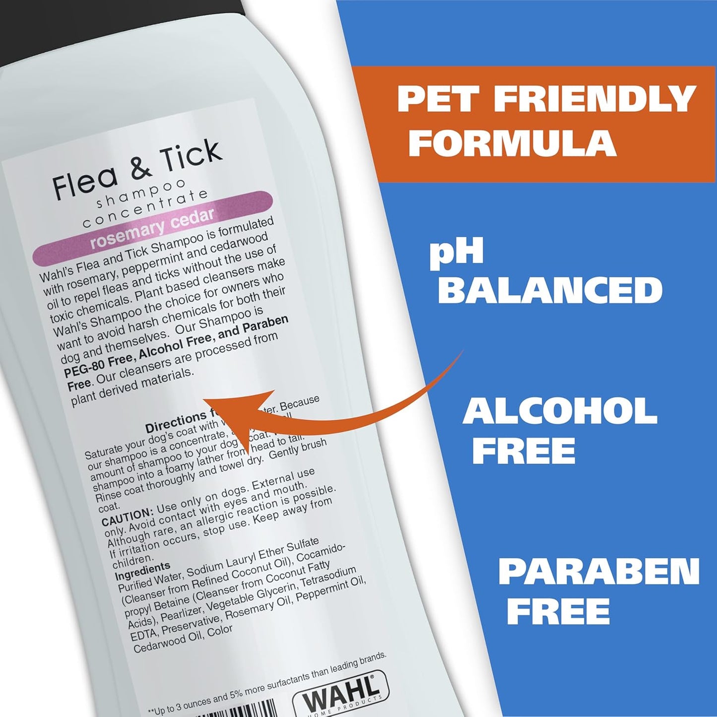 Wahl USA Dog Shampoo – Rosemary & Cedar Scent, 24 Oz, Pet Grooming Formula