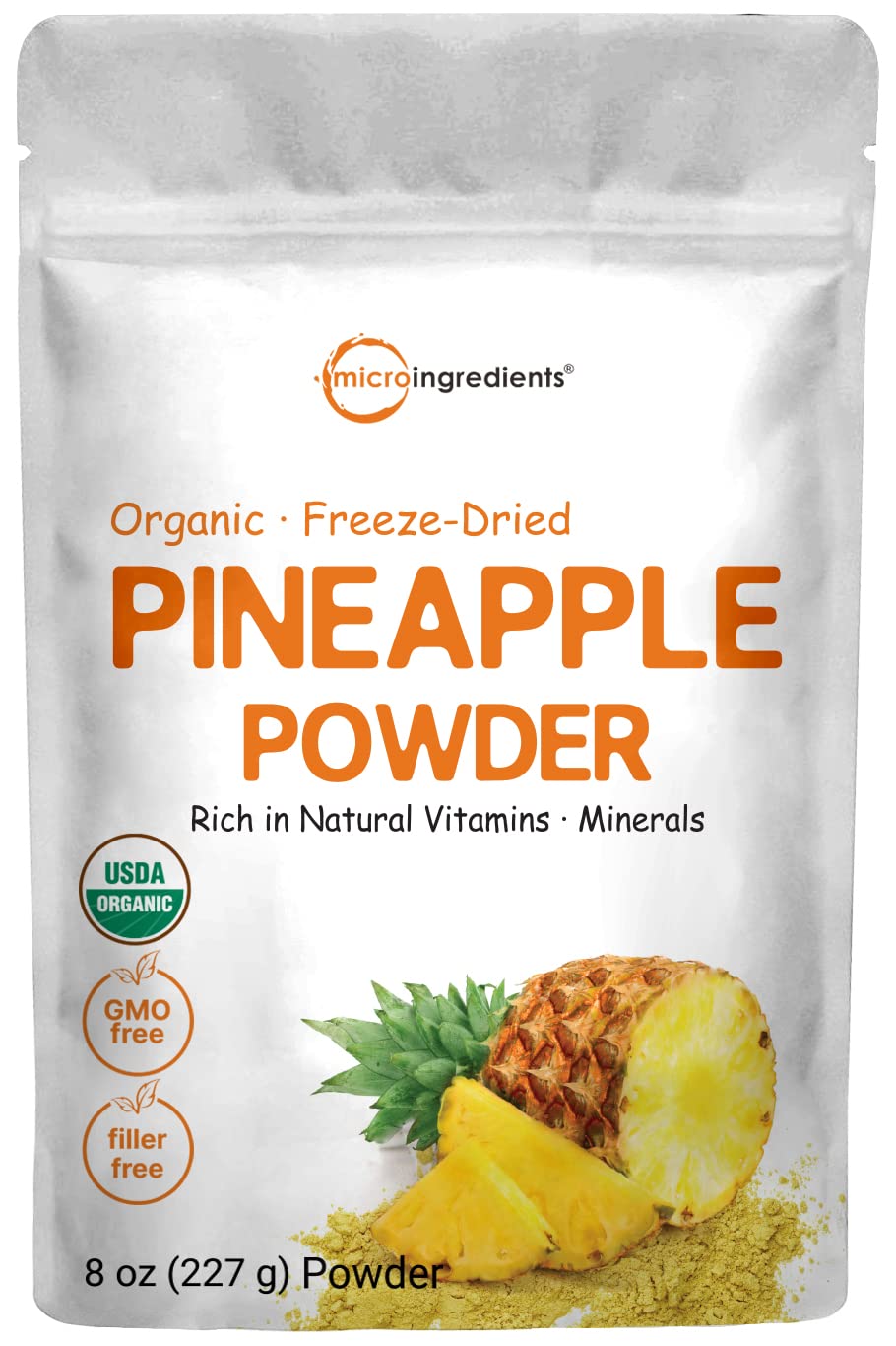 Organic Pineapple Powder 8oz – 100% Natural Fruit Powder for Drinks & Smoothies
