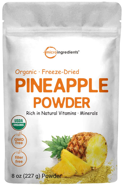 Organic Pineapple Powder 8oz – 100% Natural Fruit Powder for Drinks & Smoothies