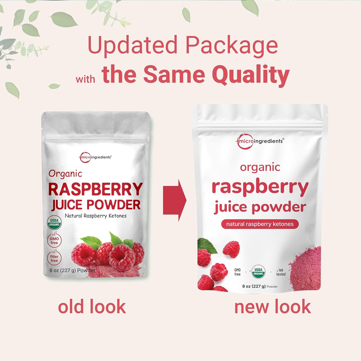 Organic Raspberry Juice Powder 8oz – 100% Natural Freeze-Dried Fruit Powder for Drinks & Smoothies