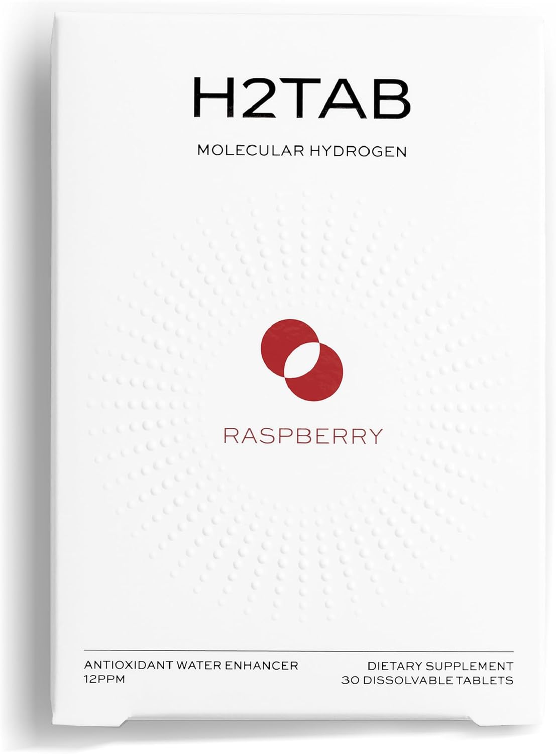 Molecular H2TAB Hydrogen Water Tablets with Magnesium – Raspberry Flavor, 12 PPM Hydrogen Tablets for Drinking Water, 30 Count