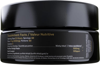 Purblack Pure Himalayan Shilajit Resin  | 60 Servings | USA Made
