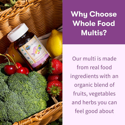 Garden of Life Organics Multivitamin for Women – Once Daily Whole Food Multi with Iron & Biotin, Vegan, 60 Tablets